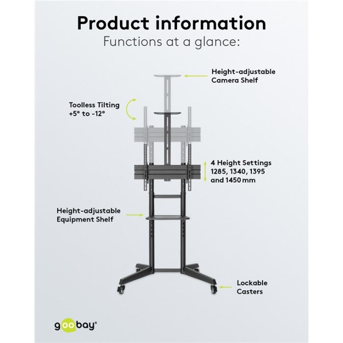Podni nosač za TV Goobay Stand Pro 37"-70"