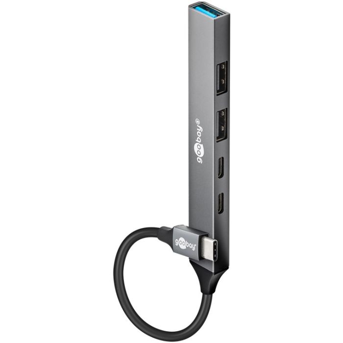 Goobay USB-C hub sa 5 portova (2x USB-A 2.0 + 1x USB-A 3.2 + 2x USB-C 2.0)