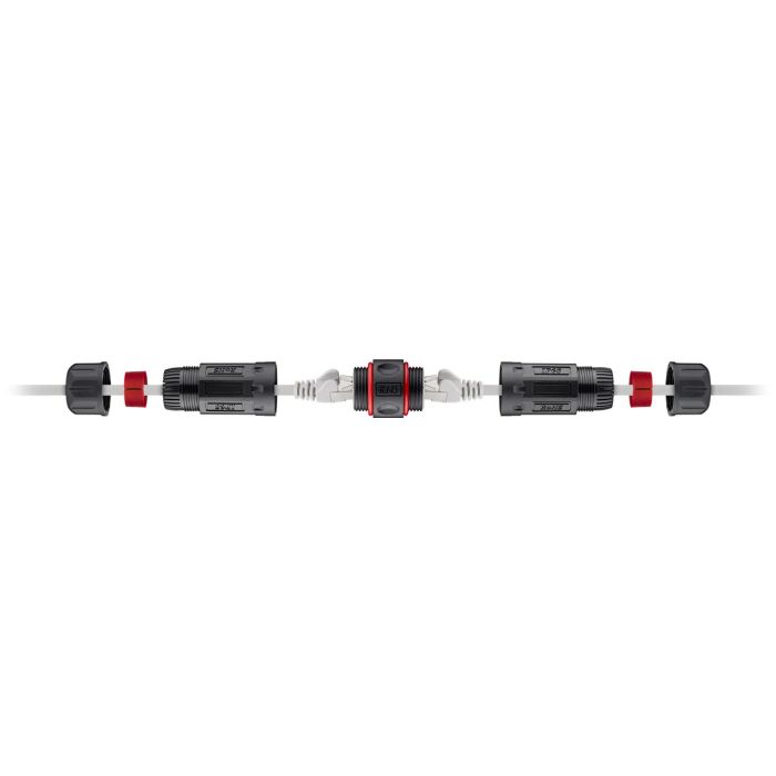 Goobay CAT 6 Outdoor RJ45 Patch Cable Coupler (IP68) - dustproof and waterproof, 2x RJ45 female (8P8C)