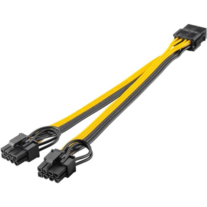 Goobay Y-adapter 8-pin F - 2x 6+2-pin M