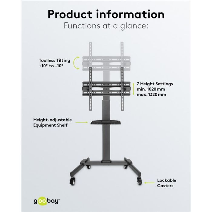 Podni nosač za TV Goobay Basic 37"-70"