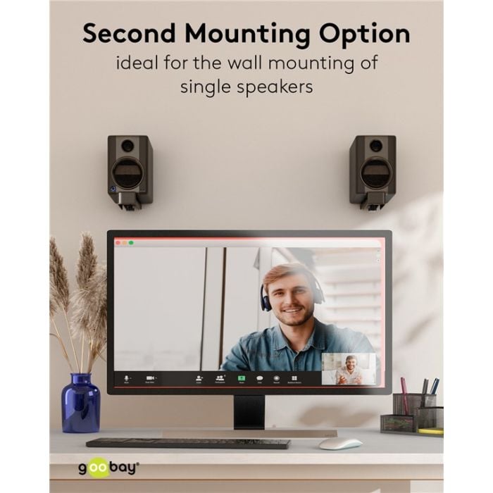 Goobay univerzalni zidni nosač za soundbar zvučnike (crni)