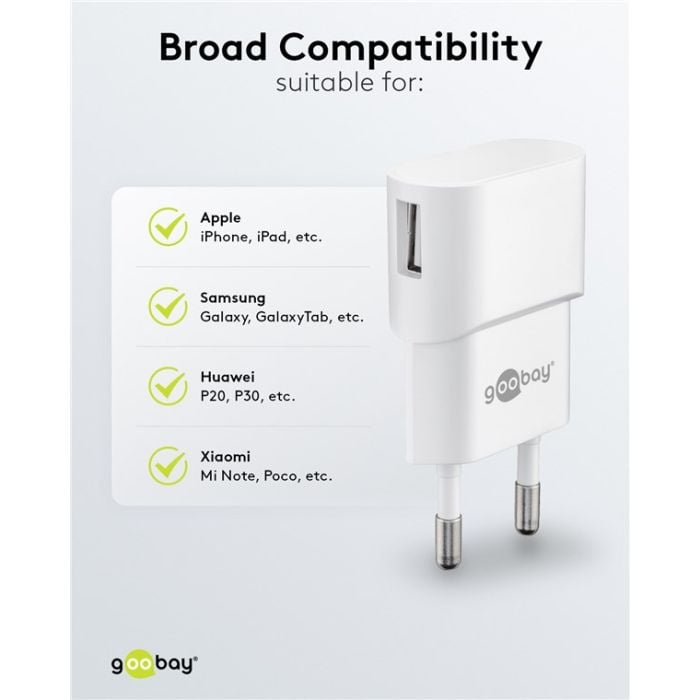 USB A punjač 5W Goobay (beli)