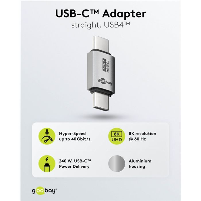 Goobay adapter USB-C 4.0 m-m