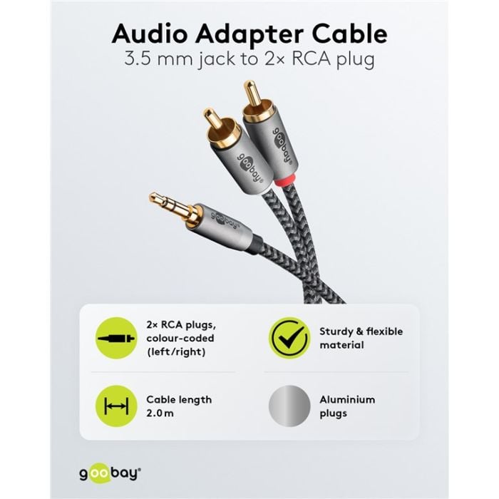 Goobay kabl 3.5mm ST - 2x RCA m