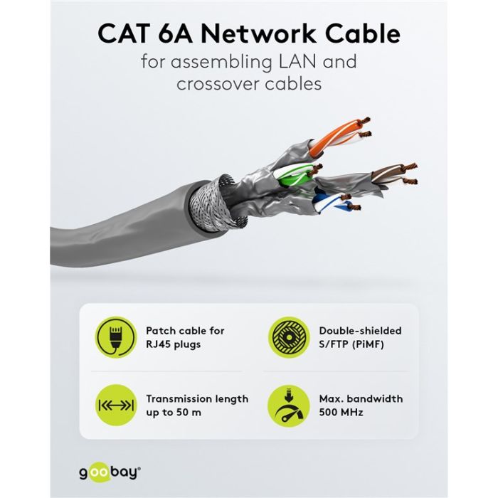 Goobay kabl Cat 6A 100m S/FTP
