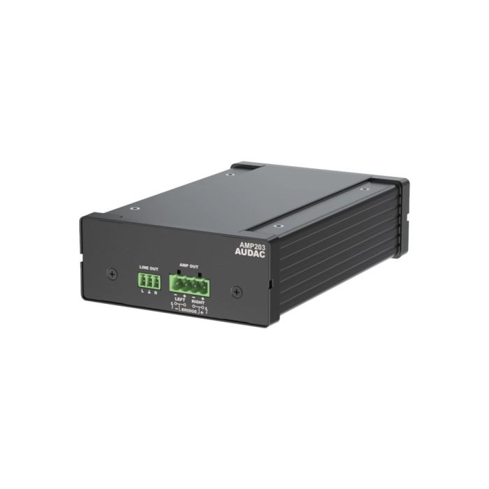 Audac AMP203 - Mrežno stereo mini pojačalo sa Dante/AES67 i PoE napajanjem