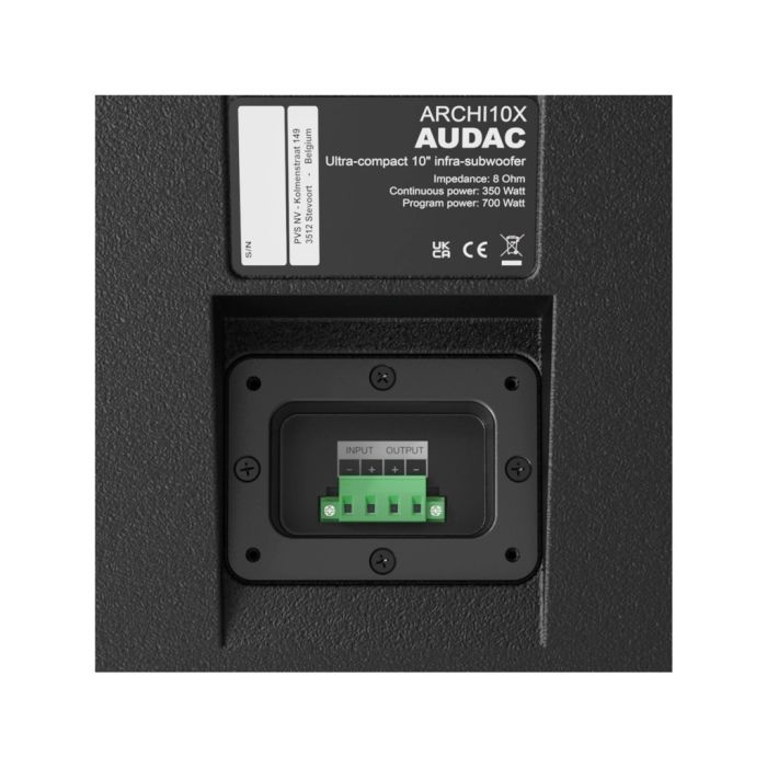 Audac ARCHI10X/W - Infra-subwoofer 10&quot; AeroVent unutrašnji, beli