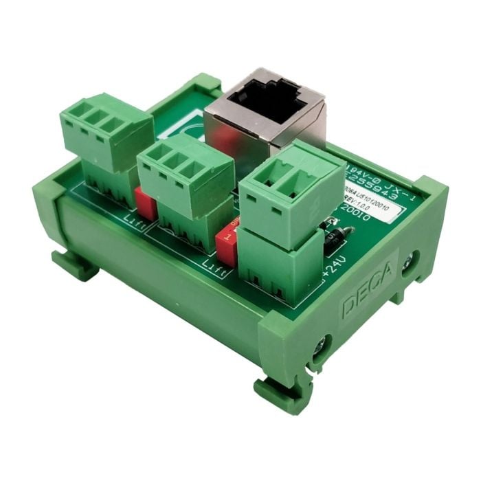 Audac ARJ12P - Junction box RJ45 na 2x 3-pin terminal blok