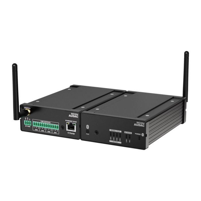 Audac NIO204 - Dante™/AES67 mrežni I/O modul, 4x linijski izlaz