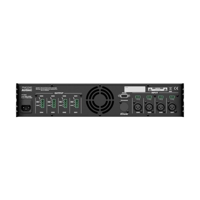 Audac PMQ240 - WaveDynamics™ četvorokanalno 70/100V pojačalo 4x240W sa DSP procesorom
