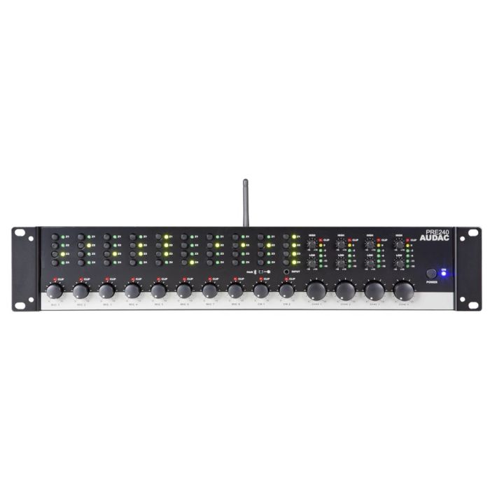 Audac PRE240 - Četverozonalni 10-kanalni stereo preamplifikator 2HE