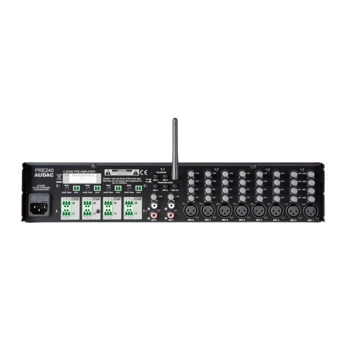 Audac PRE240 - Četverozonalni 10-kanalni stereo preamplifikator 2HE