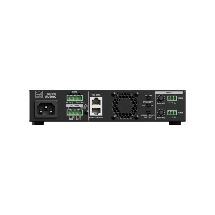 Audac SCP224 - Kompaktno dvojno pojačalo 2×240W, 480W @ 70/100V