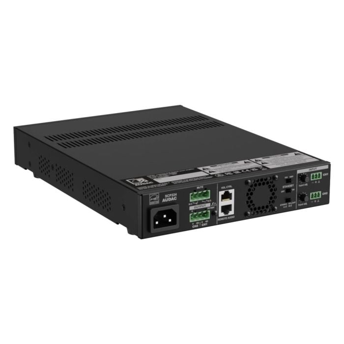 Audac SCP224 - Kompaktno dvojno pojačalo 2×240W, 480W @ 70/100V