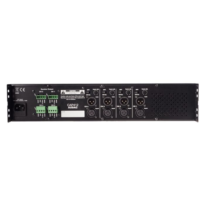 Audac CAP412 - Profesionalno 100V četvorokanalno pojačalo 4x120W