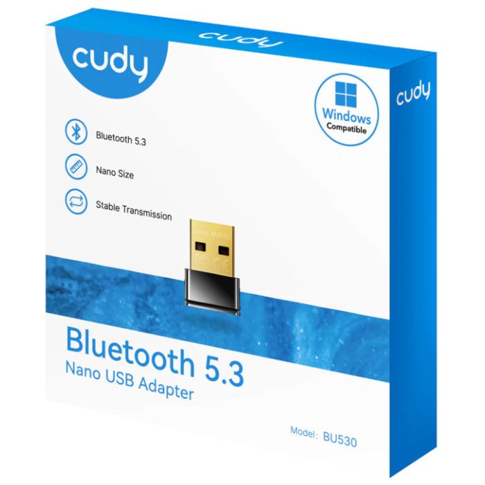 CUDY BU530 - Bluetooth 5.3 Nano USB adapter, Windows 7/8/10/11