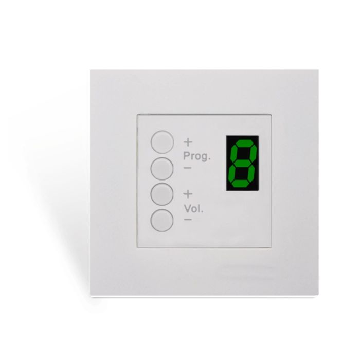 Audac DW3018/W - Zidni panel kontroler 8 zona za 45x45 standard, beli