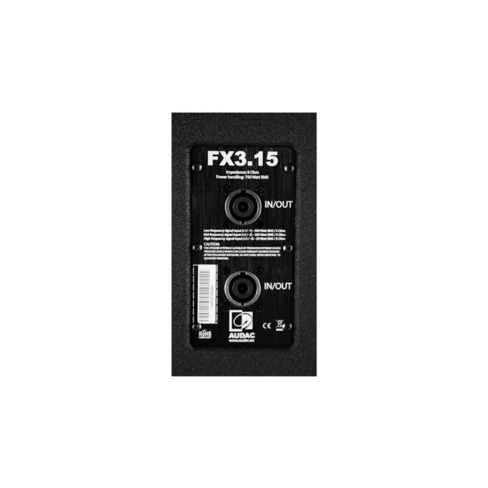 Audac FX3.15 - Tro-pojasni aktivni kabinet 15&quot; visokih performansi, 750W RMS