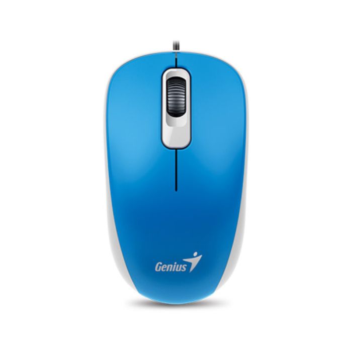 Genius DX-110 USB žičani optički miš — 1000dpi, simetrični, plavi
