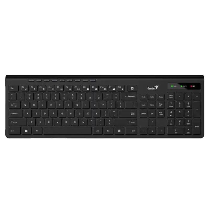 Genius SlimStar 7230 bežična slim tastatura — US raspored, wireless, crna