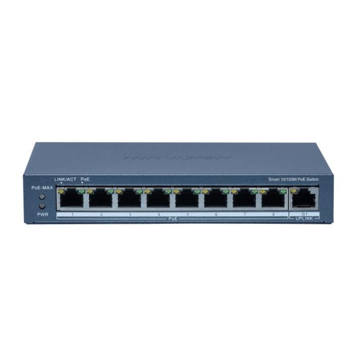 Hikvision DS-3E1309P-EI - 8-portni Fast Ethernet Smart PoE svič sa prenosom do 3