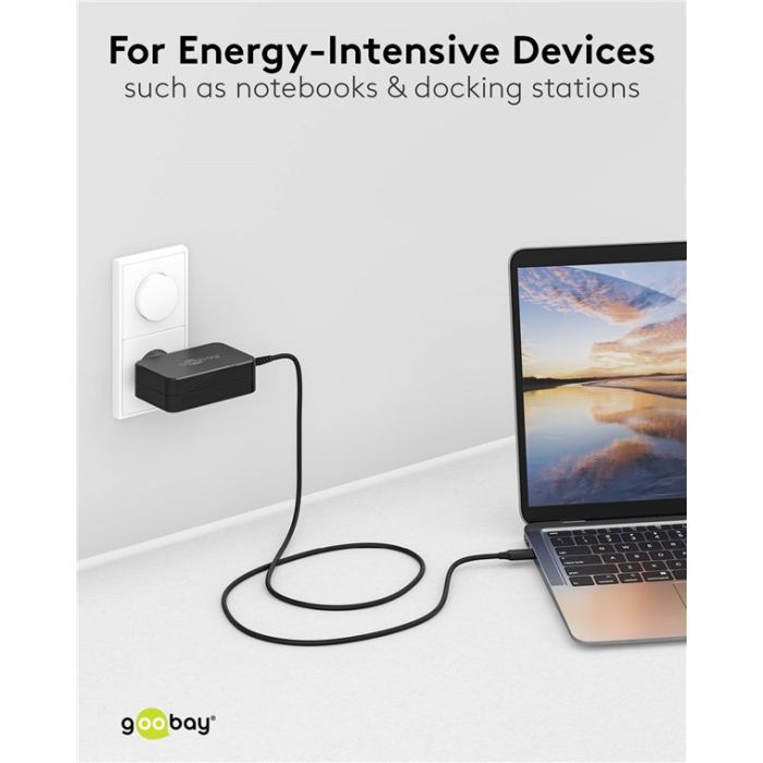 Goobay USB C punjač 65W (crni)