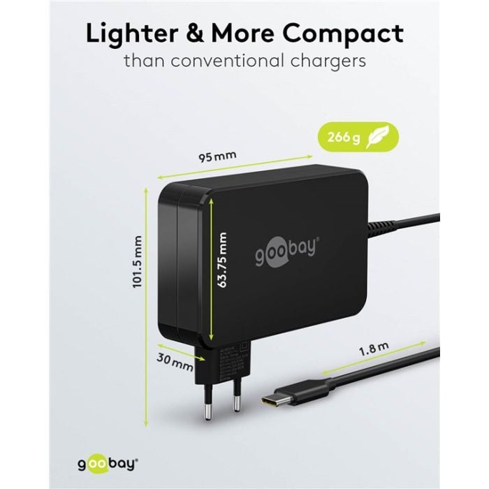 Goobay punjač USB-C 90W (crni)