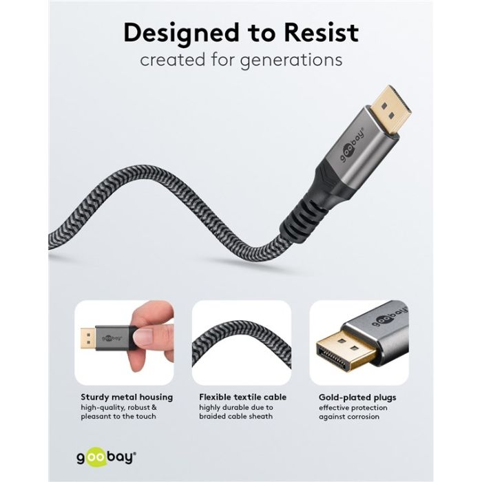 Goobay Plus DisplayPort kabl 2.0/2.1 (više dužina)