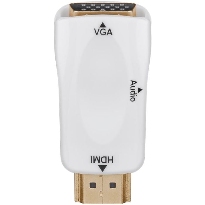Adapter HDMI M - VGA F - 3.5mm F (stereo)