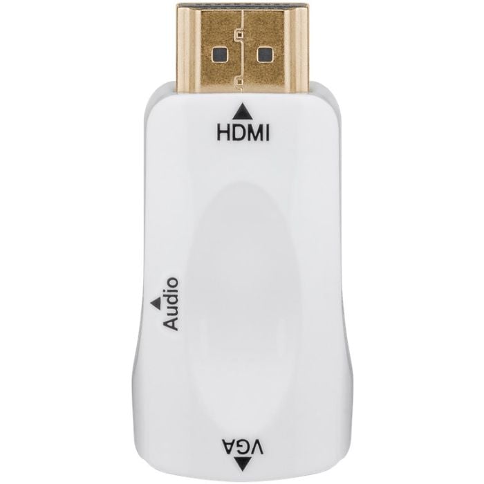 Adapter HDMI M - VGA F - 3.5mm F (stereo)