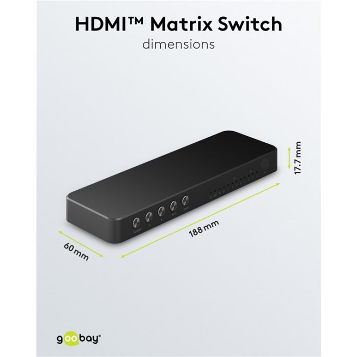 HDMI Matrix 4 x 2 Switch Goobay