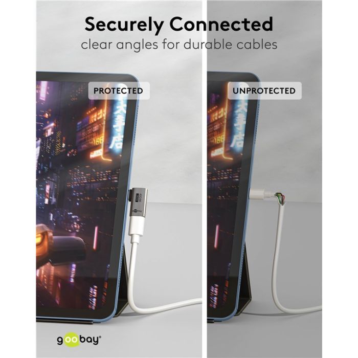 Goobay adapter USB-C 4.0 m-f pod uglom horizontalni