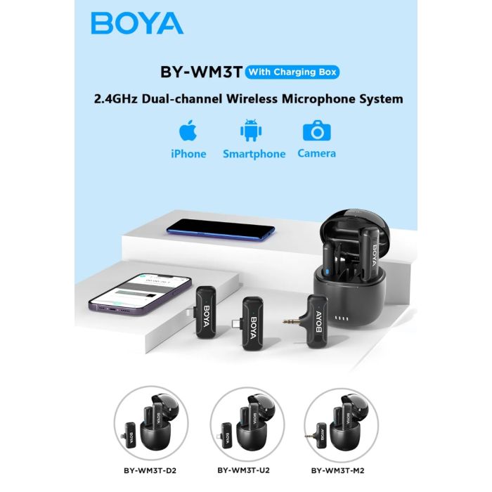 Boya BY-WM3T-U2 bezicni audio set za USB-C uređaje (za 2 sagovornika)
