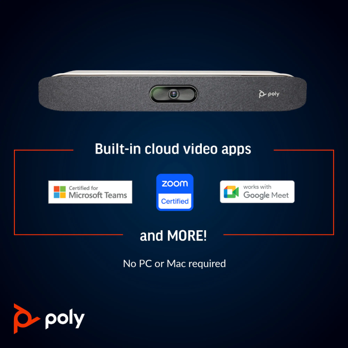 HP Poly Studio X30 video bar i TC8 kontroler konferencijski sistem