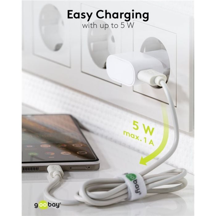 USB A punjač 5W Goobay (beli)