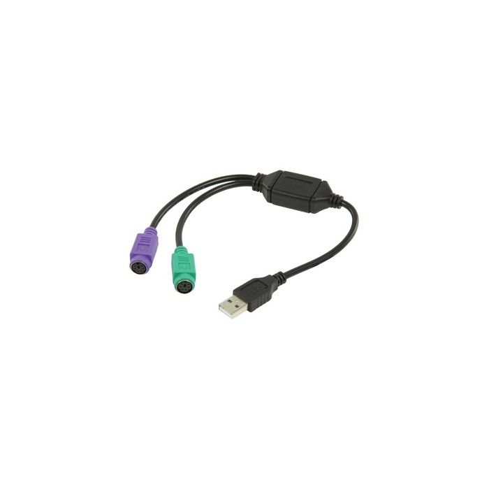 Adapter USB A m - 2x PS/2 f