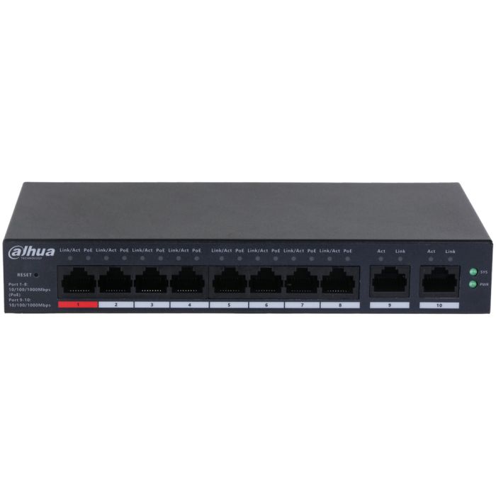 Dahua CS4010-8GT-110 gigabitni 8-portni PoE switch