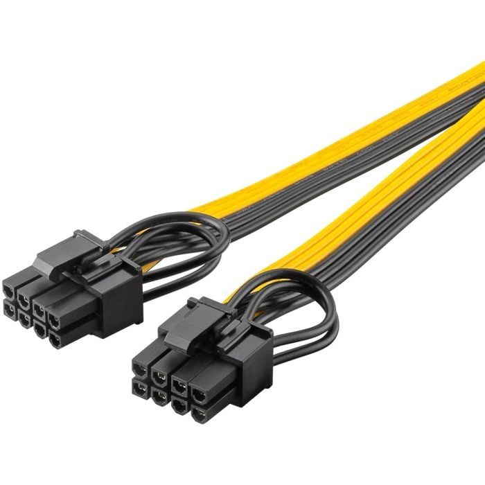 Goobay Y-adapter 8-pin F - 2x 6+2-pin M