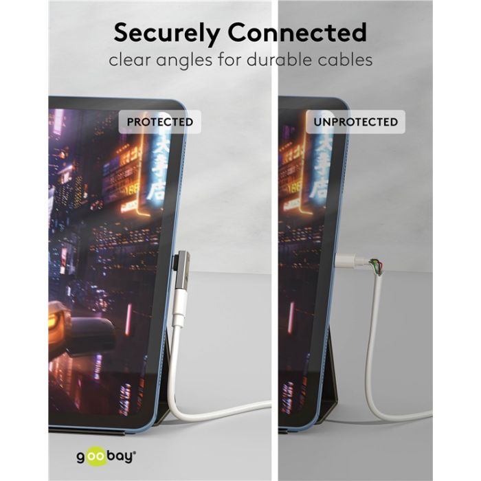 Goobay adapter USB-C 4.0 m-f po uglom Long