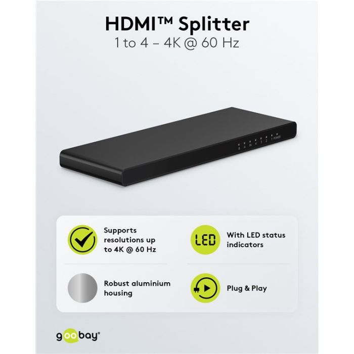 Goobay HDMI spliter 1 na 4 4K