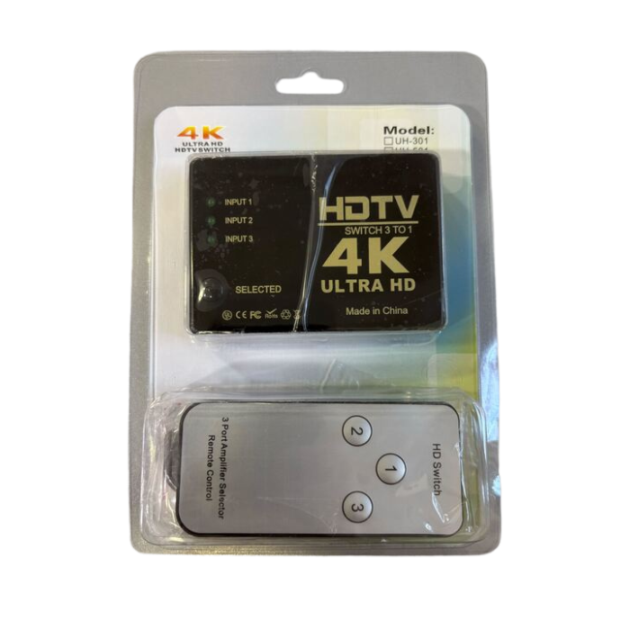 HDMI switch 3u1 Velteh HDS-005 4K