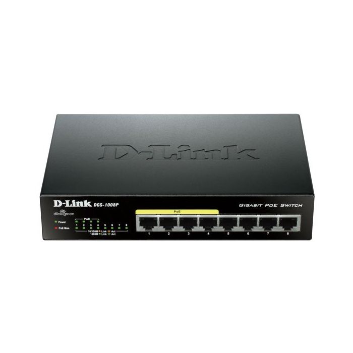 D-Link 8-portni PoE switch DGS-1008P