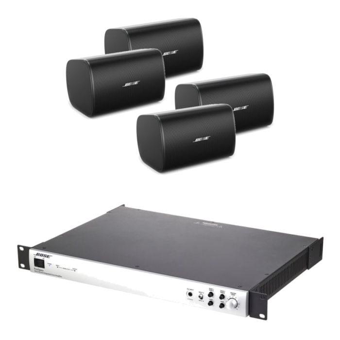 BOSE DesignMax komplet ozvučenja: 4× zidni zvučnik DM6SE, integrisano pojačalo IZA 2120-HZ