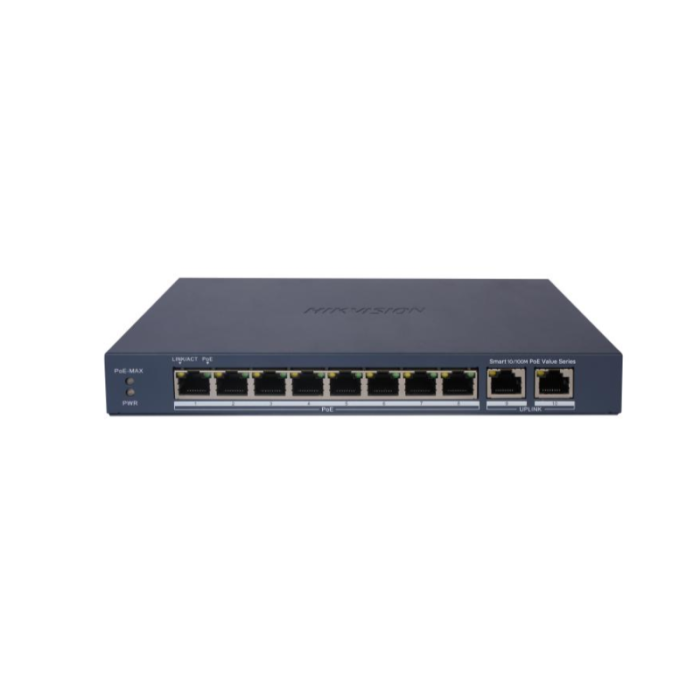 Hikvision DS-3E1310P-EI 10-portni (8+2) megabitni PoE svič