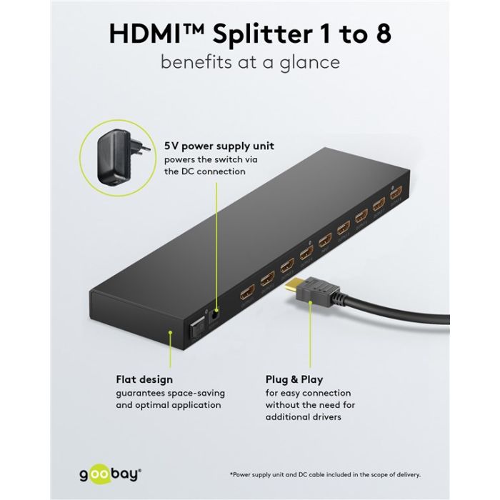 Goobay HDMI spliter 1 na 8 4K