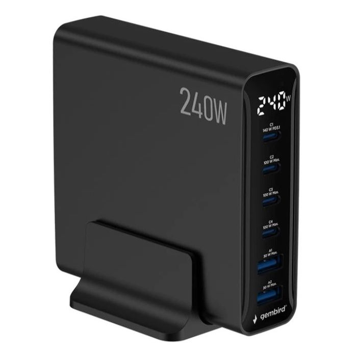 GEMBIRD-TA-UC-2A4C-PD240-01-BK-BLACK