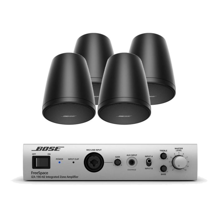 BOSE FreeSpace komplet ozvučenja: 4× viseći zvučnik FS2P, integrisano pojačalo IZA190-HZ