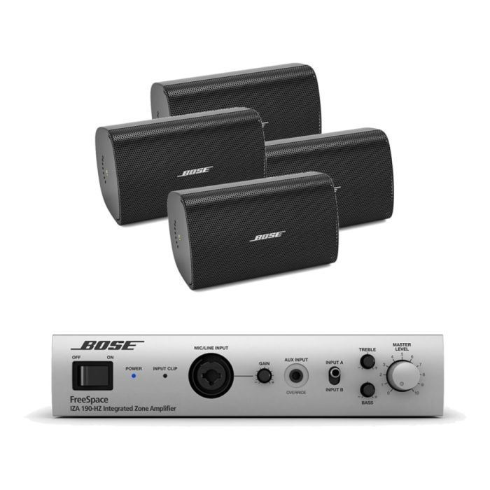 BOSE FreeSpace komplet ozvučenja: 4× zidni zvučnik FS2SE, integrisano pojačalo IZA190-HZ