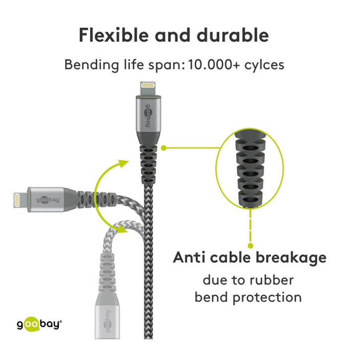 Goobay Lightning - USB A kabl 2m